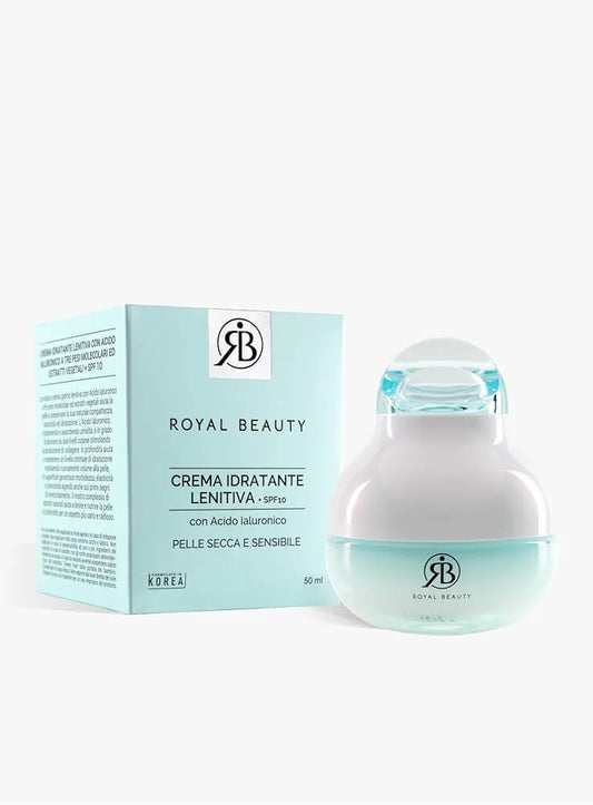Krem Hidratues ROYAL BEAUTY SPF10 me Acid Hialuronik per lekur te that dhe te ndjeshme 50ML